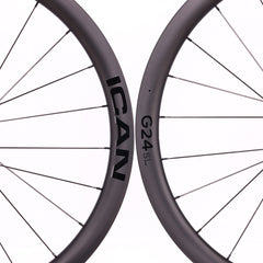 ICAN hooked gravel wheels 70C G24 SL with DT Swiss hubs