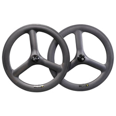 ICAN Carbon 20 inch 3 Spoke Wheelset for BMX bike /Folding bike/Road bike Clincher Tubeless Ready