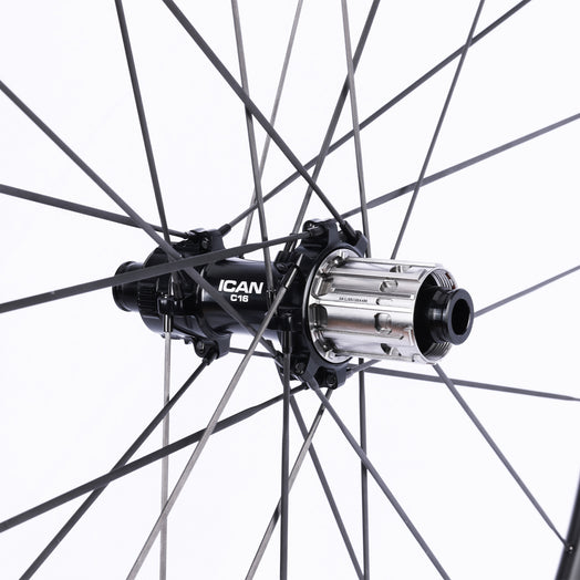 ICAN Aeris 40 disc carbone spoke wheelset 45T ratchet