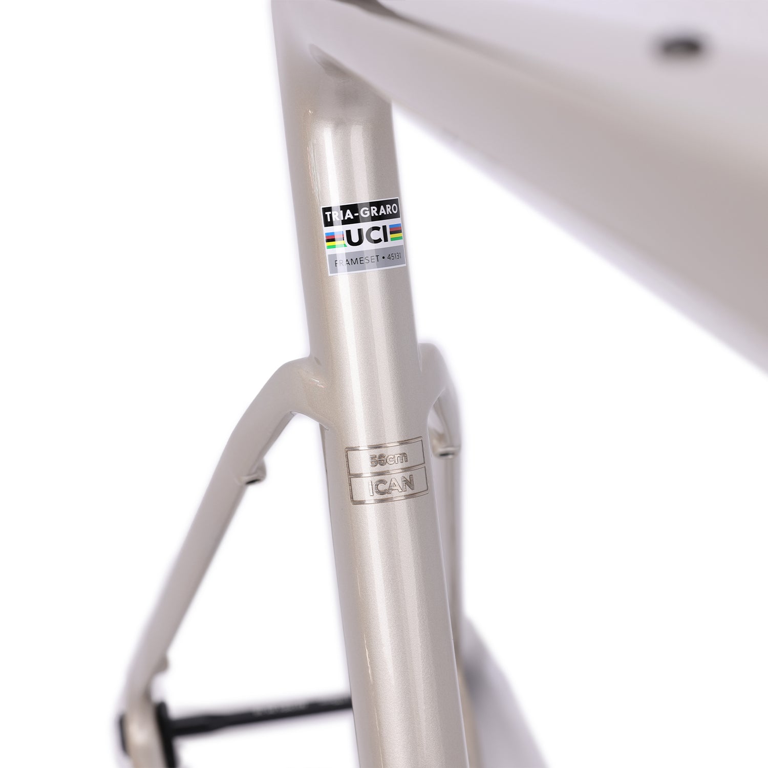 ICAN Graro UCI gravel bike frame without bolts 0mm offset seat post