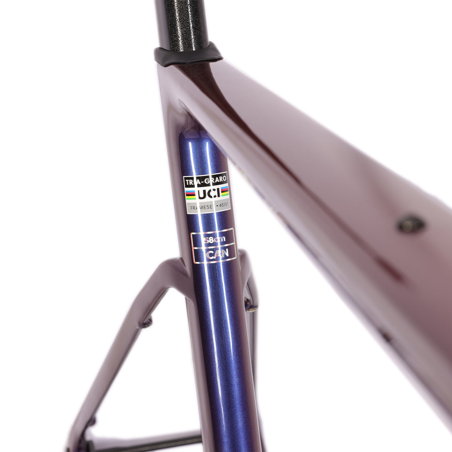 ICAN Graro UCI gravel bike frame without bolts 0mm offset seat post Chameleon W2311