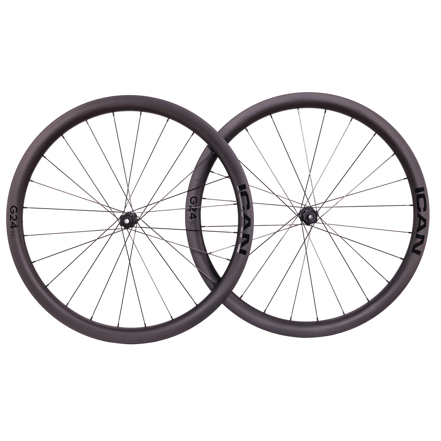 ICAN hooked gravel wheels 70C G24 SL with DT Swiss hubs