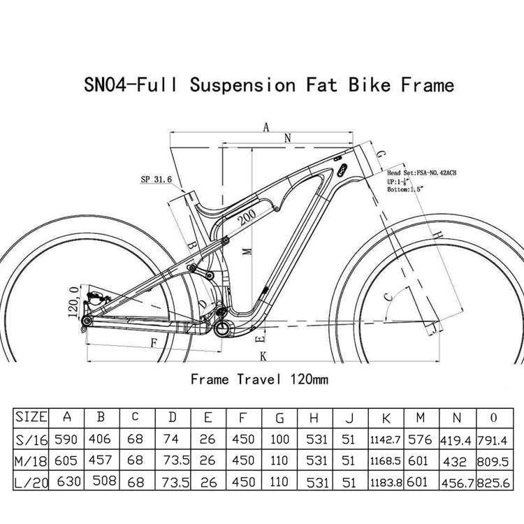 Rama roweru Fat Bike SN04